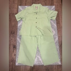 Kylani Bay silk green vintage set